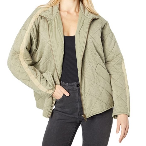 Avec Les Fils Dolman Sleeve Quilted Jacket in Sage Size Large Oversized - Picture 1 of 9